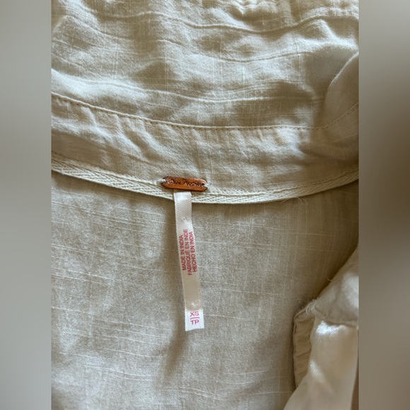 Free People 5 O'clock Tea Time Mini Dress Ivory Color Cotton size XS - Picture 9 of 11